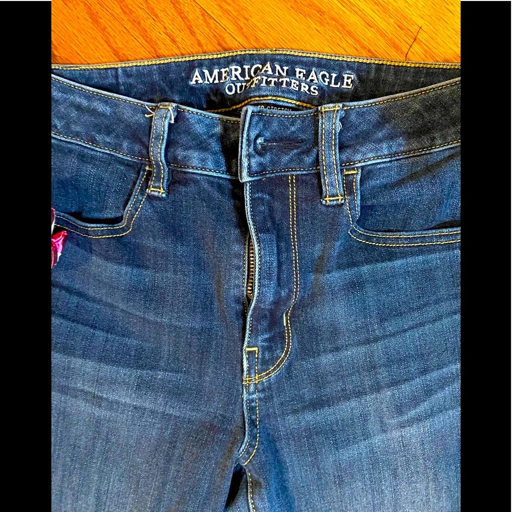 AE American Eagles Hi Rise 360  Skinny Jegging Sz 2 Reg - Picture 3 of 8